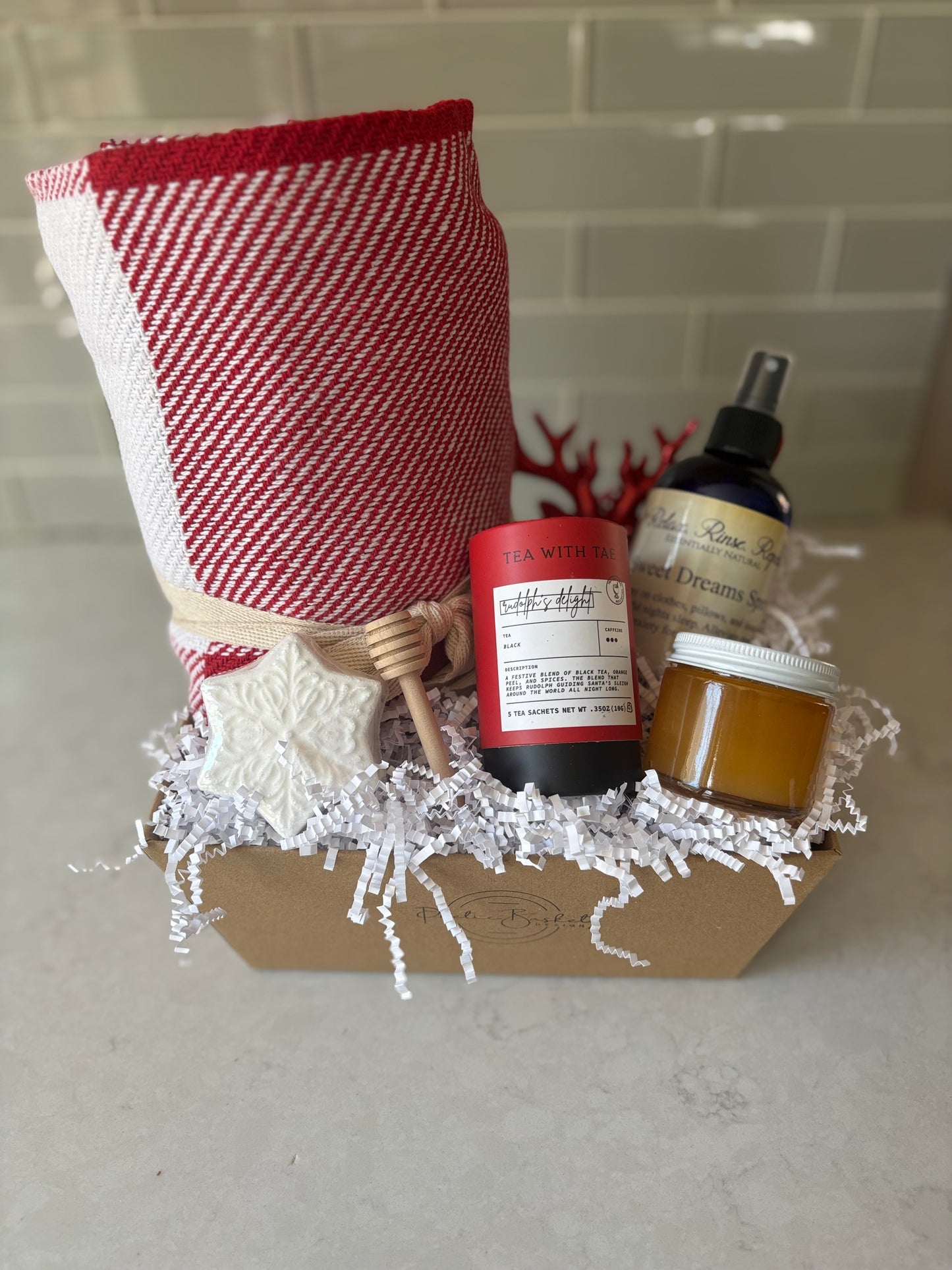 Visions of Sugar Plums Holiday Gift Basket- Local MA Cozy & Calming