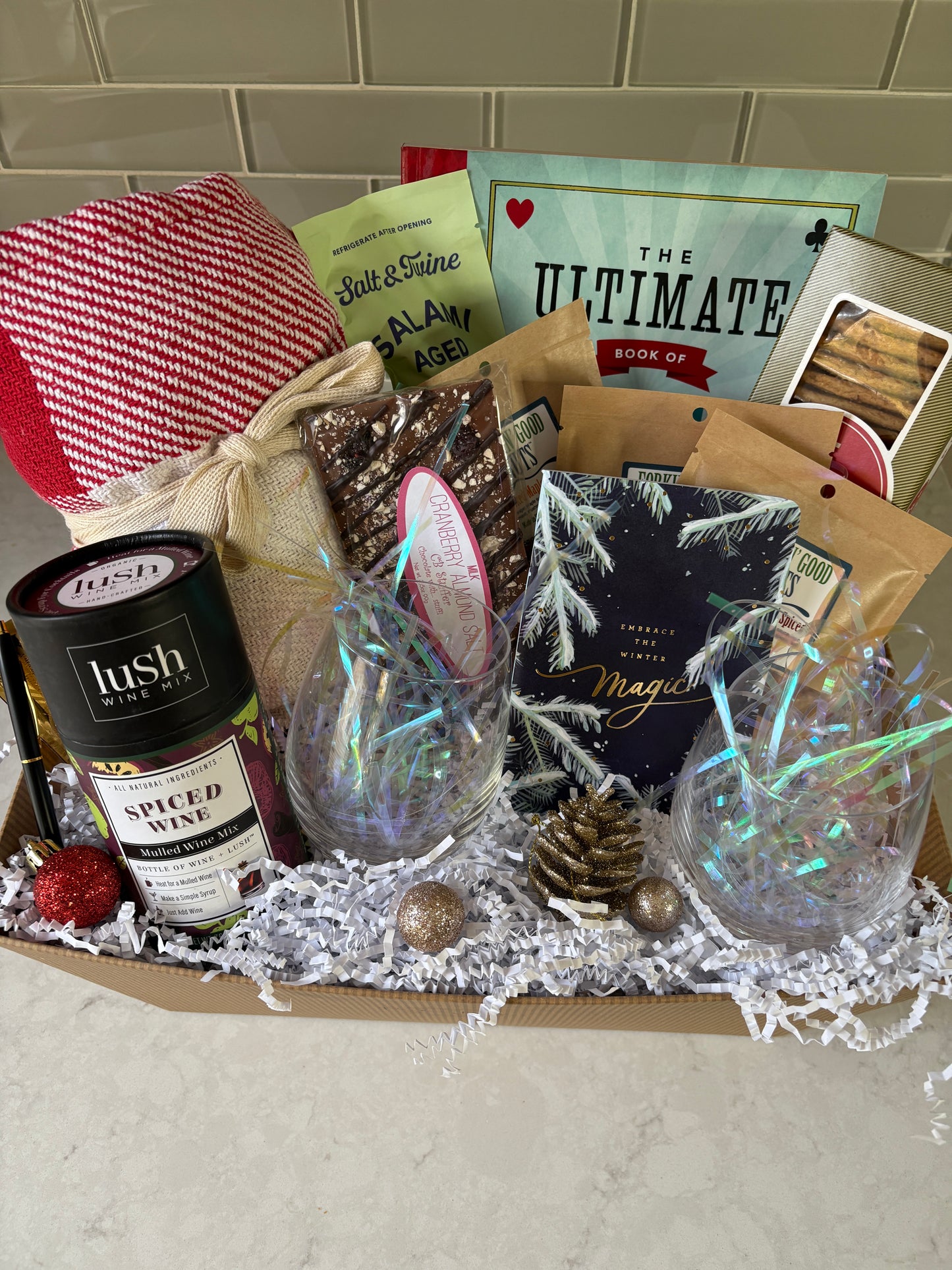 Too Cold To Go Gift Basket- Local MA Treats & Fun