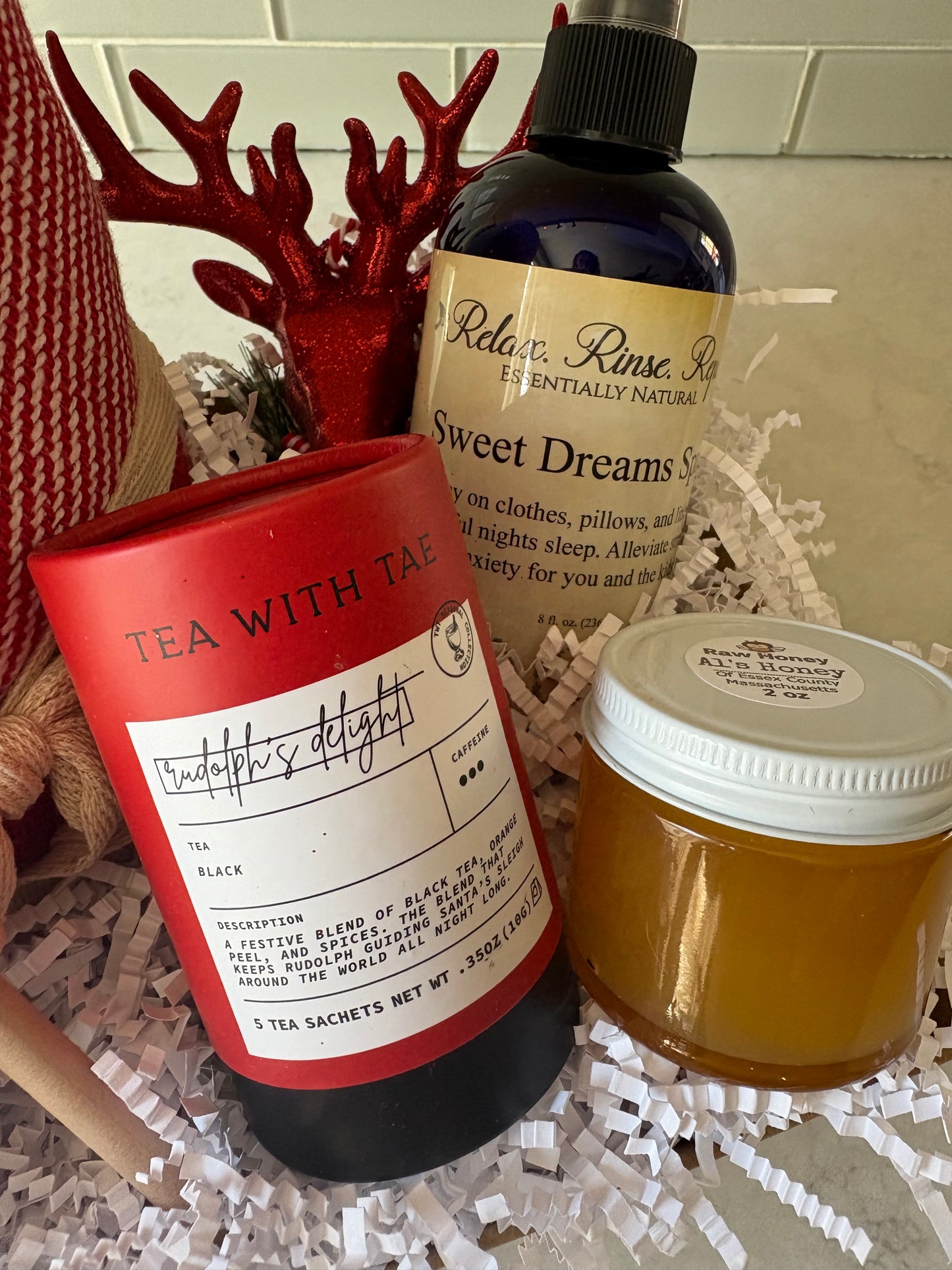 Visions of Sugar Plums Holiday Gift Basket- Local MA Cozy & Calming