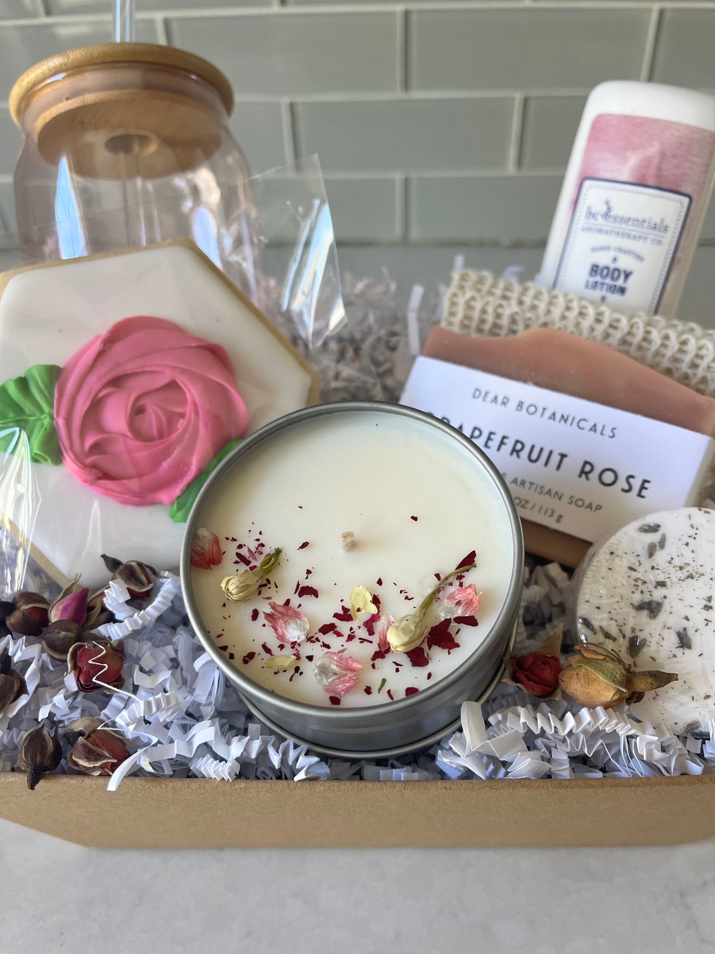 Pretty In Pink- Citrus & Rose Spa Gift Basket