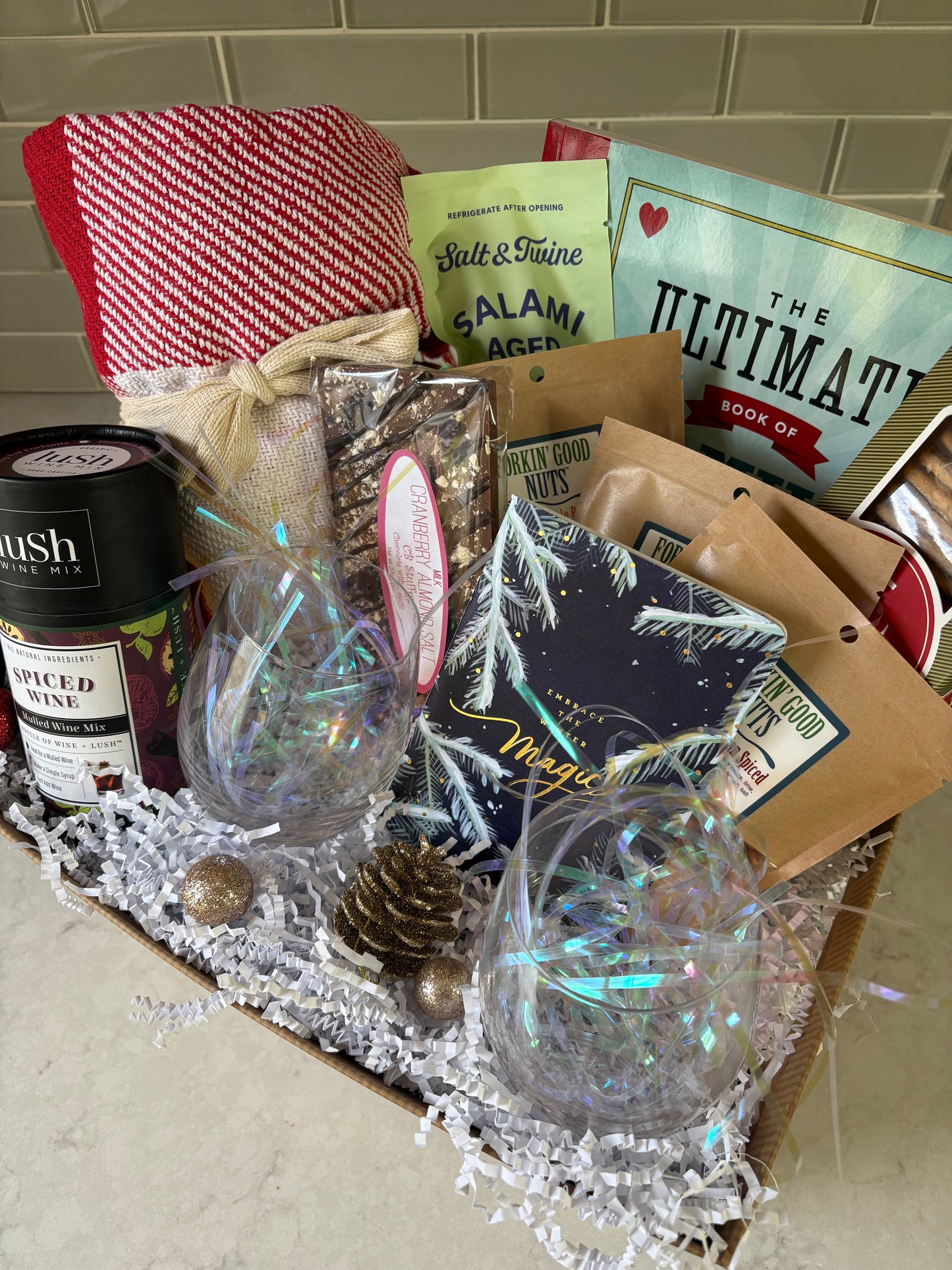 Too Cold To Go Gift Basket- Local MA Treats & Fun
