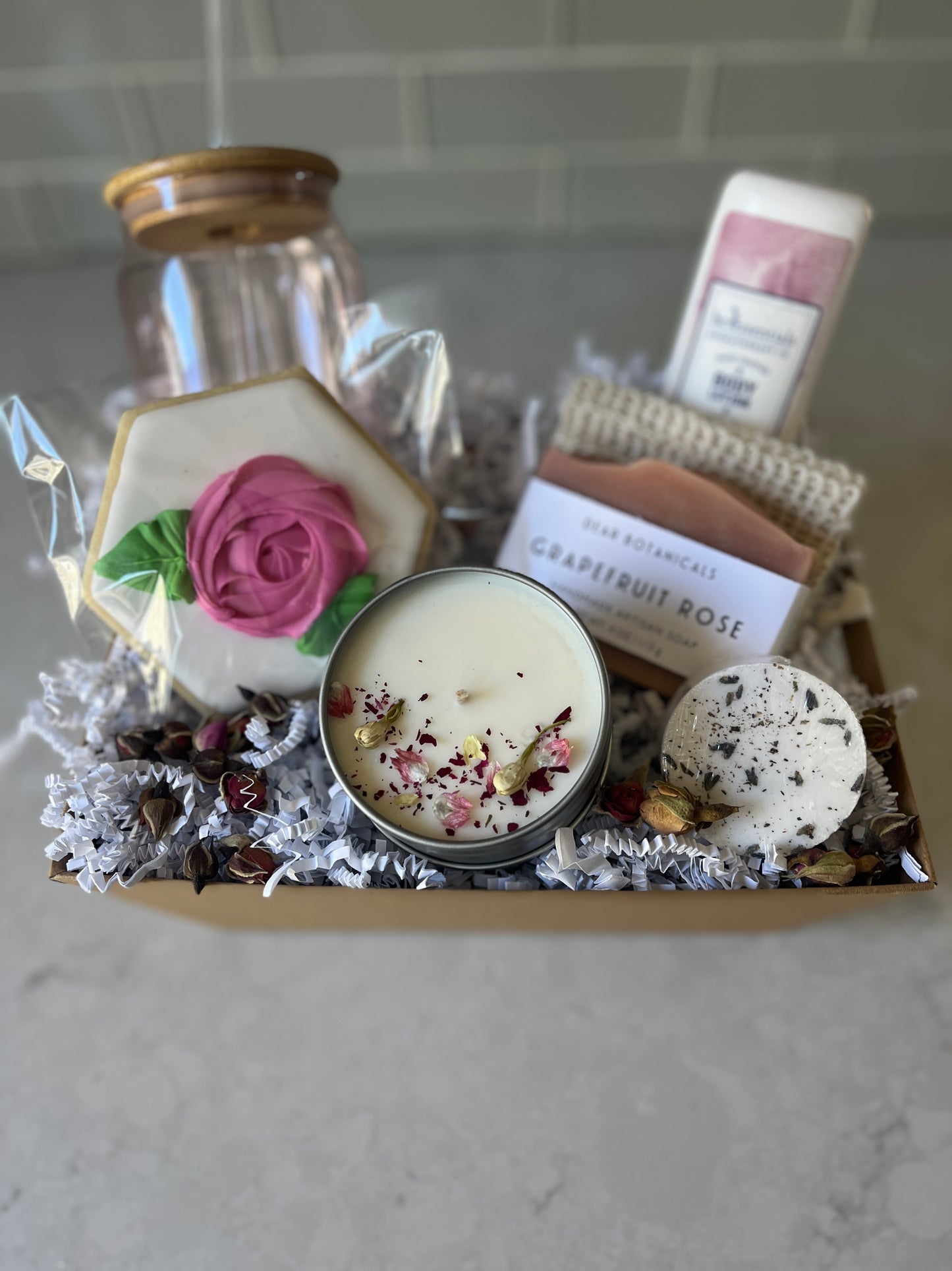 Pretty In Pink- Citrus & Rose Spa Gift Basket