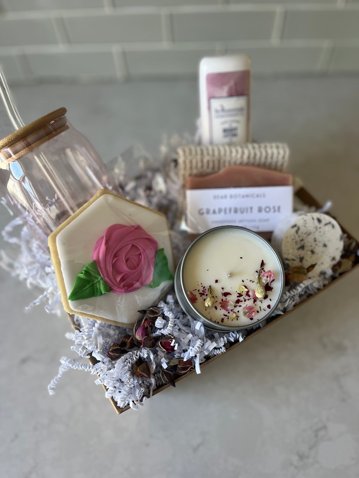 Pretty In Pink- Citrus & Rose Spa Gift Basket