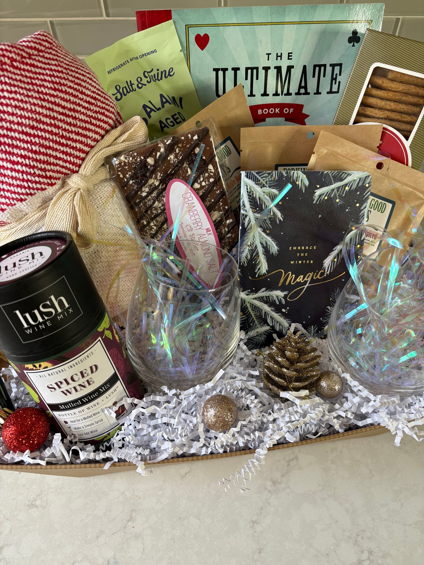 Too Cold To Go Gift Basket- Local MA Treats & Fun