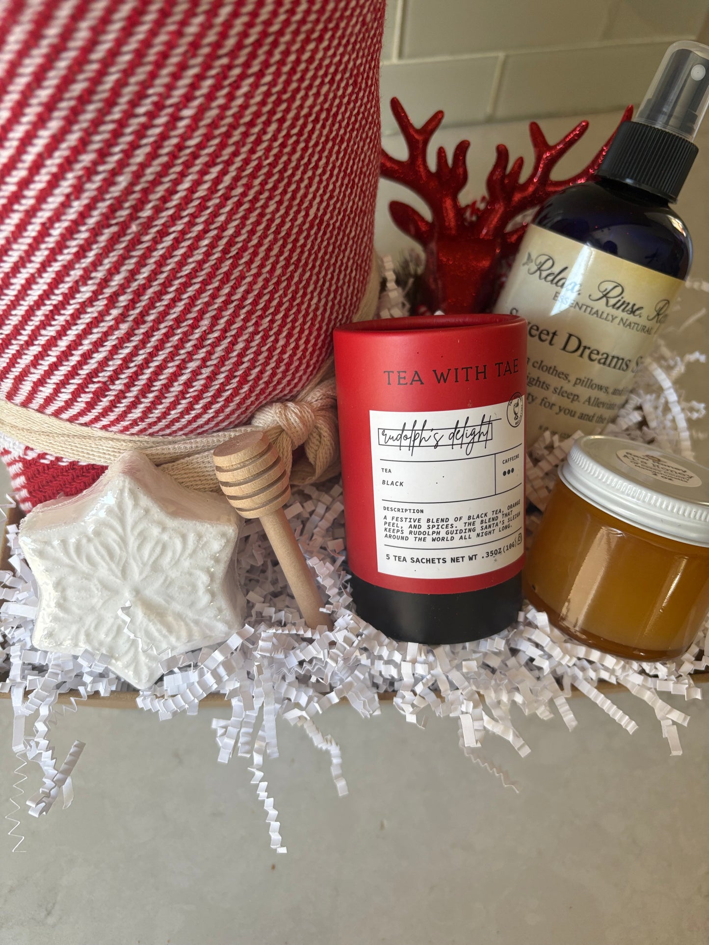 Visions of Sugar Plums Holiday Gift Basket- Local MA Cozy & Calming