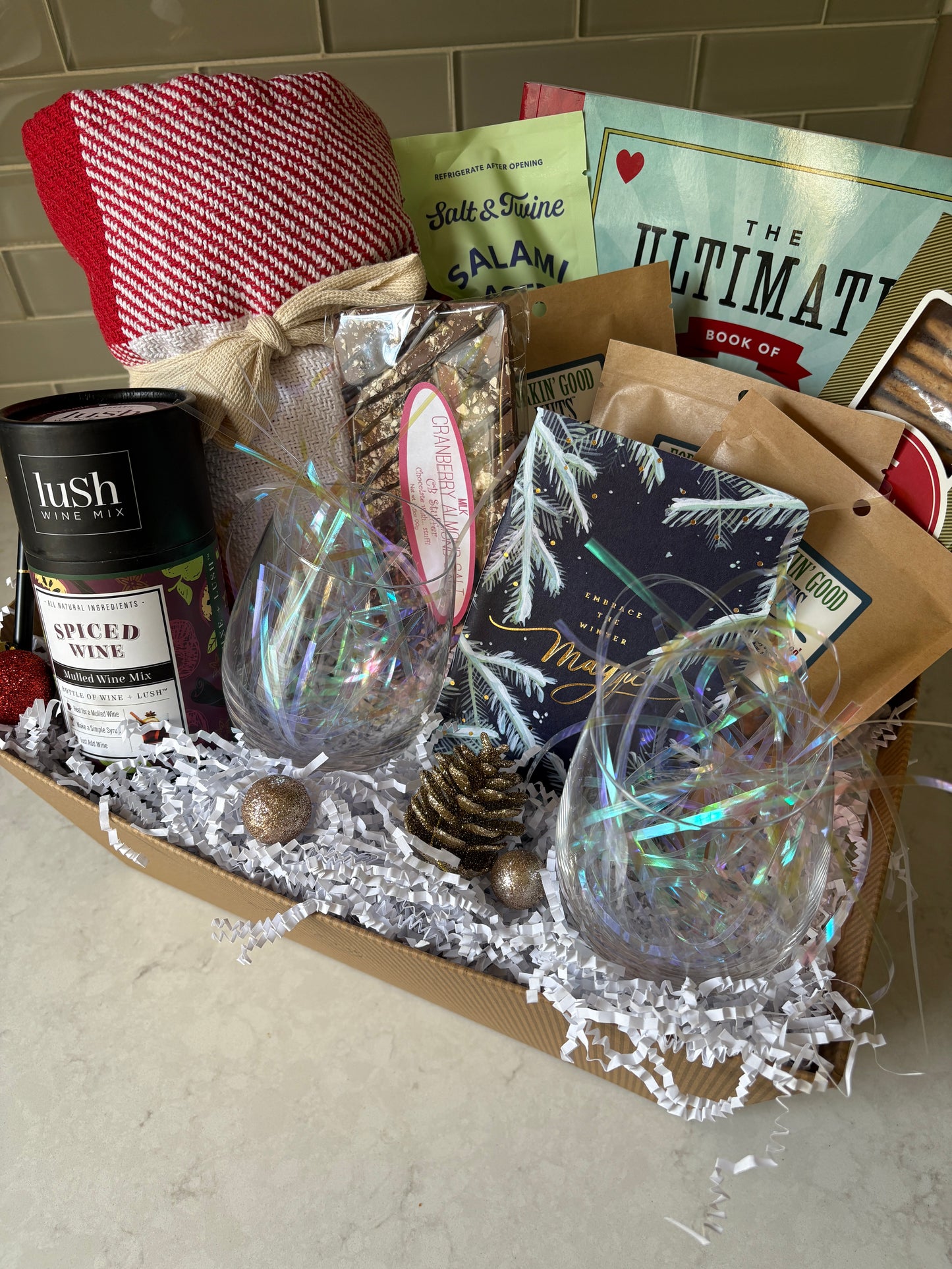 Too Cold To Go Gift Basket- Local MA Treats & Fun