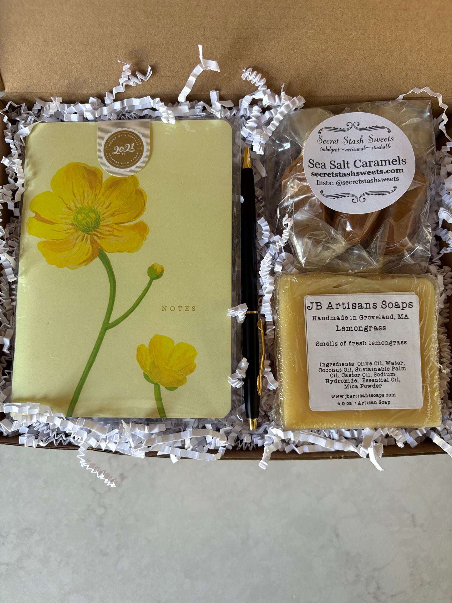 "The Hello Sunshine Gift Box open"