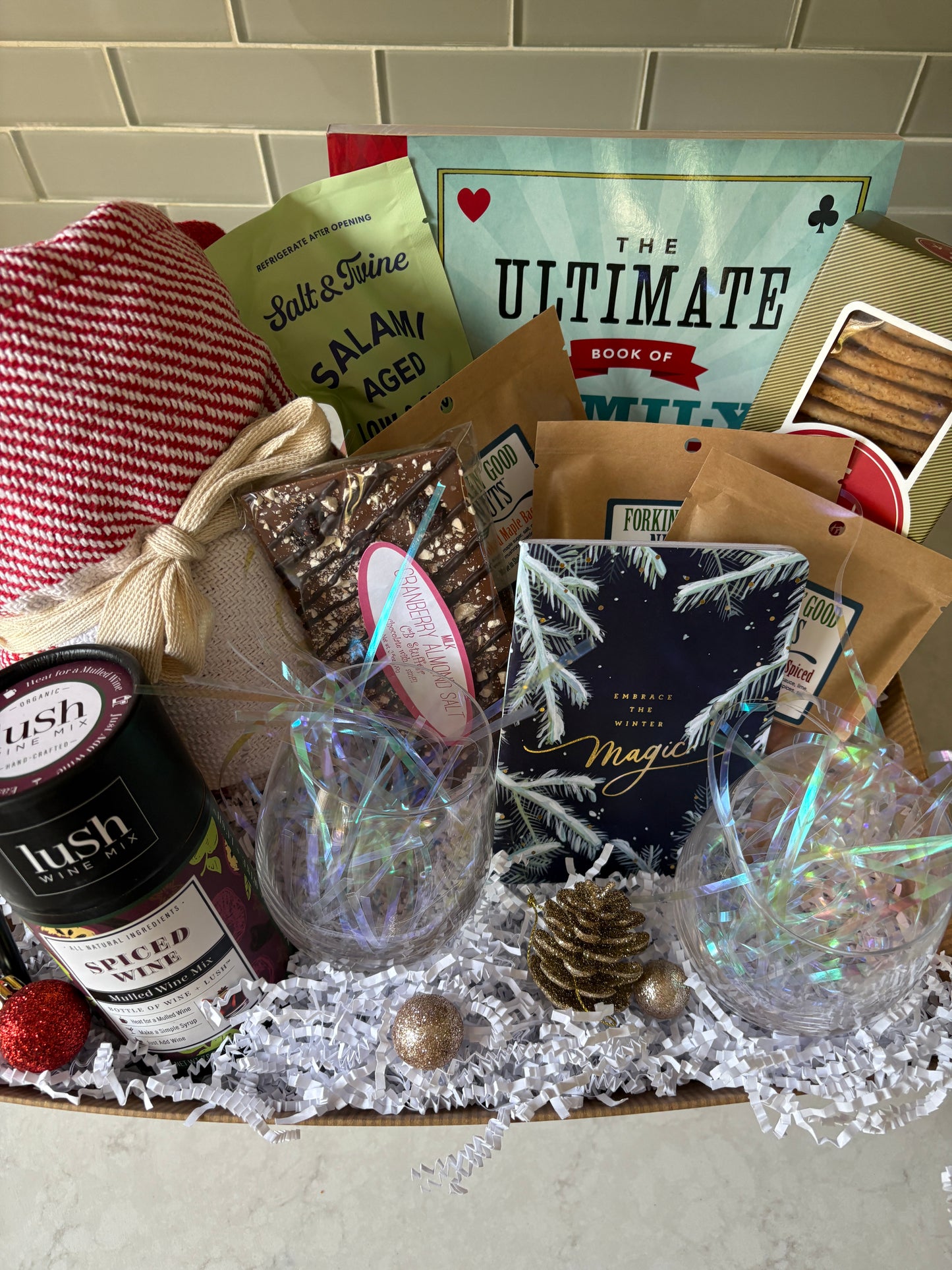 Too Cold To Go Gift Basket- Local MA Treats & Fun