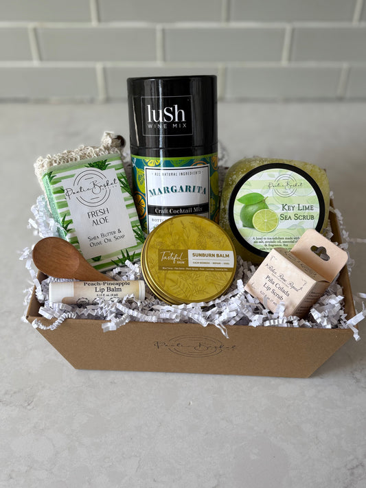 After Sun Refreshment Gift Basket- Post-Sun Care & Relaxation