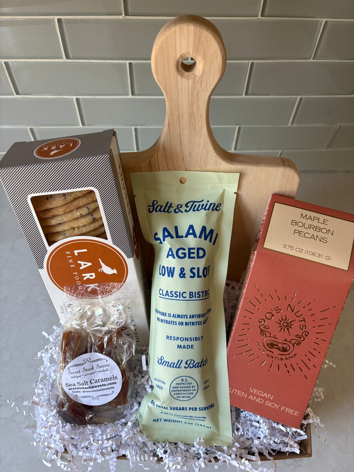Just Add Cheese Charcuterie Gift Basket - Local MA Snacks & Board