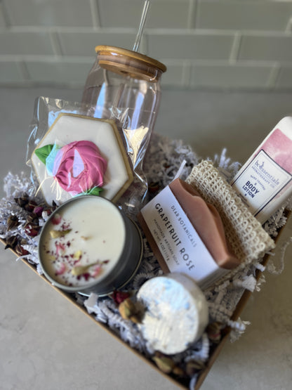 Pretty In Pink- Citrus & Rose Spa Gift Basket