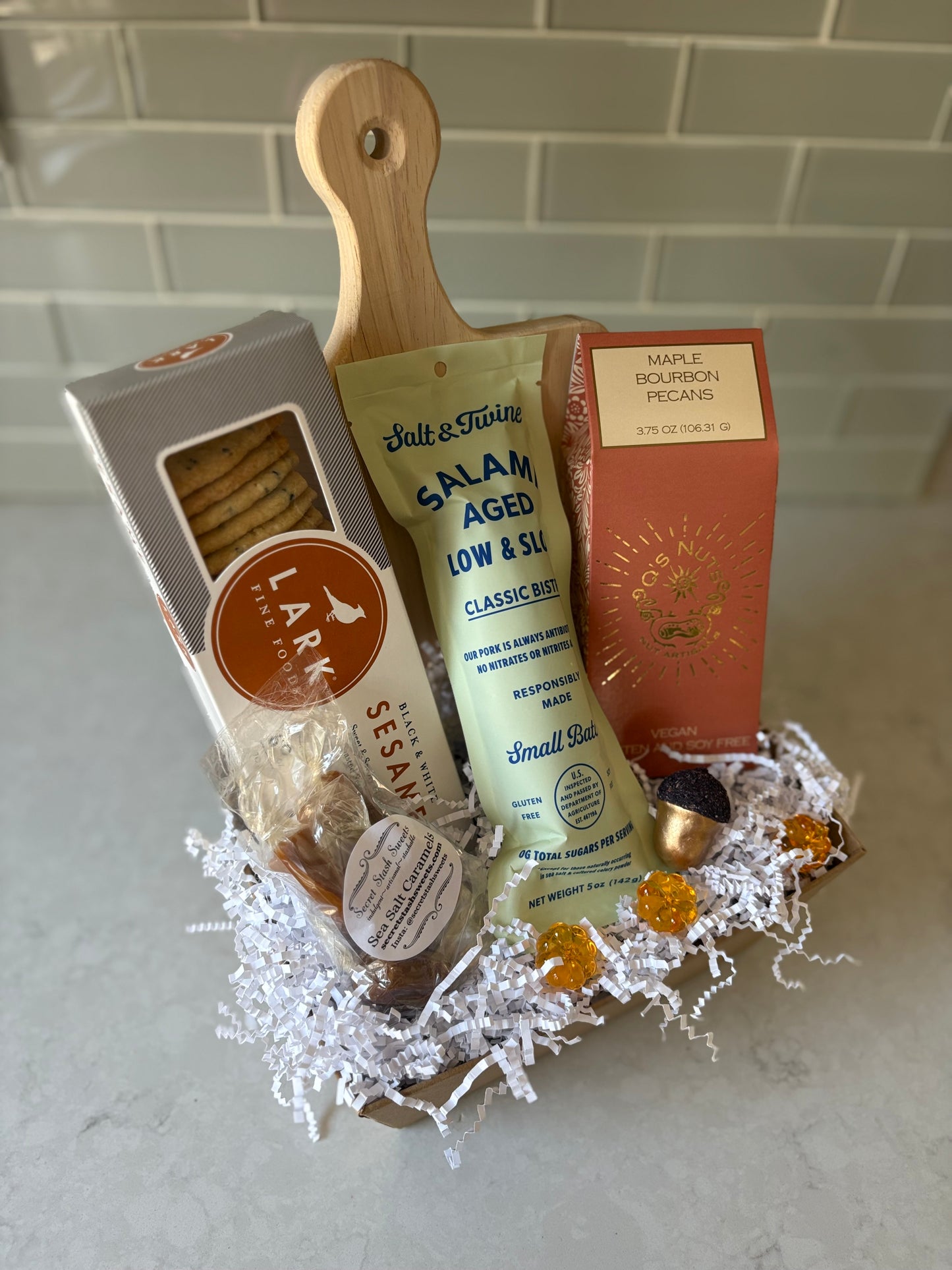 Just Add Cheese Charcuterie Gift Basket - Local MA Snacks & Board