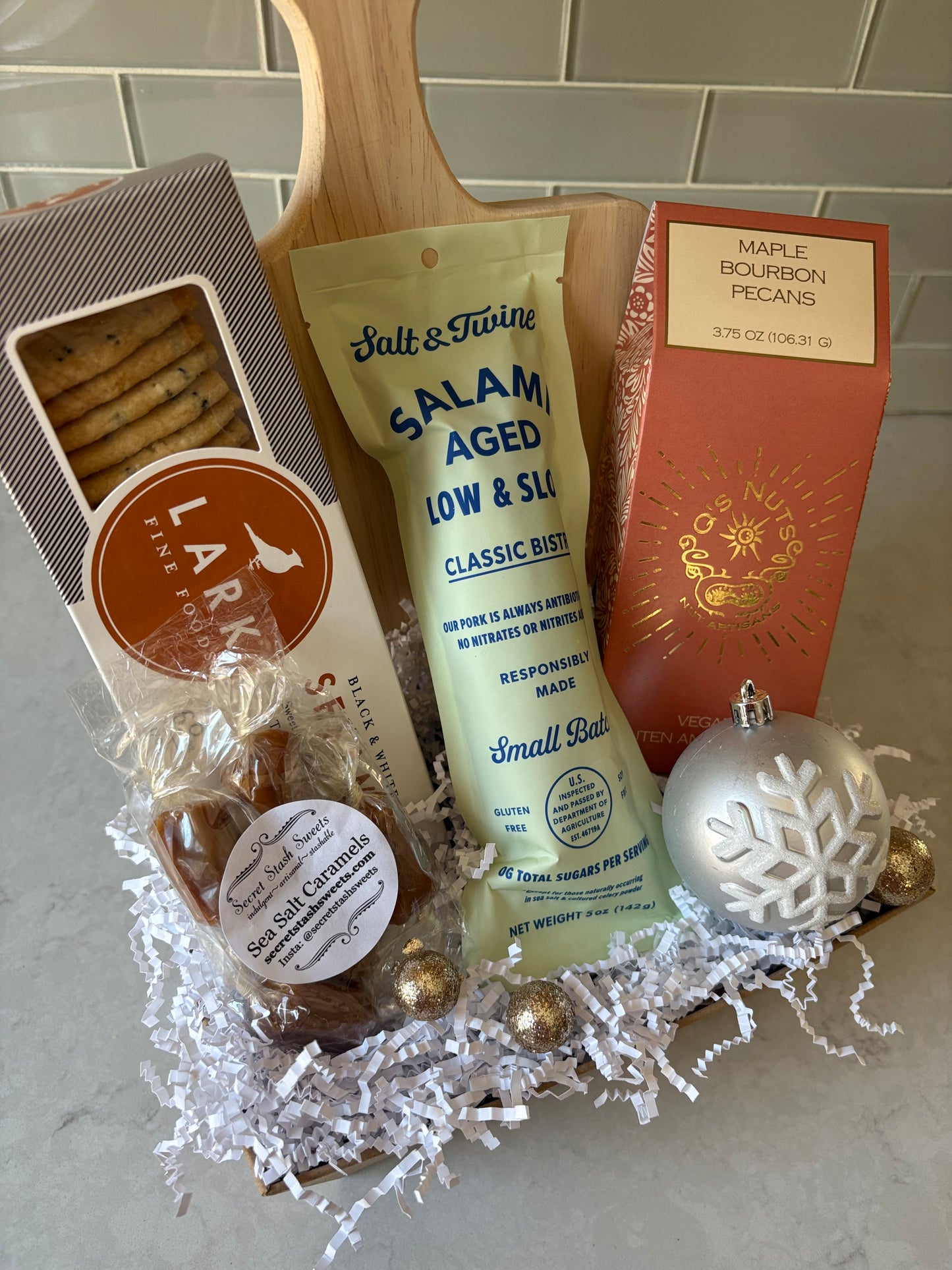 Just Add Cheese Charcuterie Gift Basket - Local MA Snacks & Board