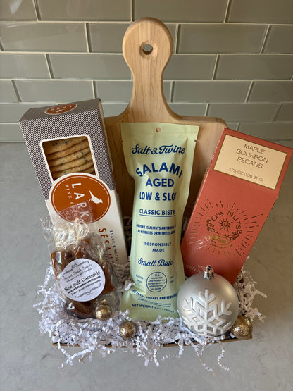 Just Add Cheese Charcuterie Gift Basket - Local MA Snacks & Board