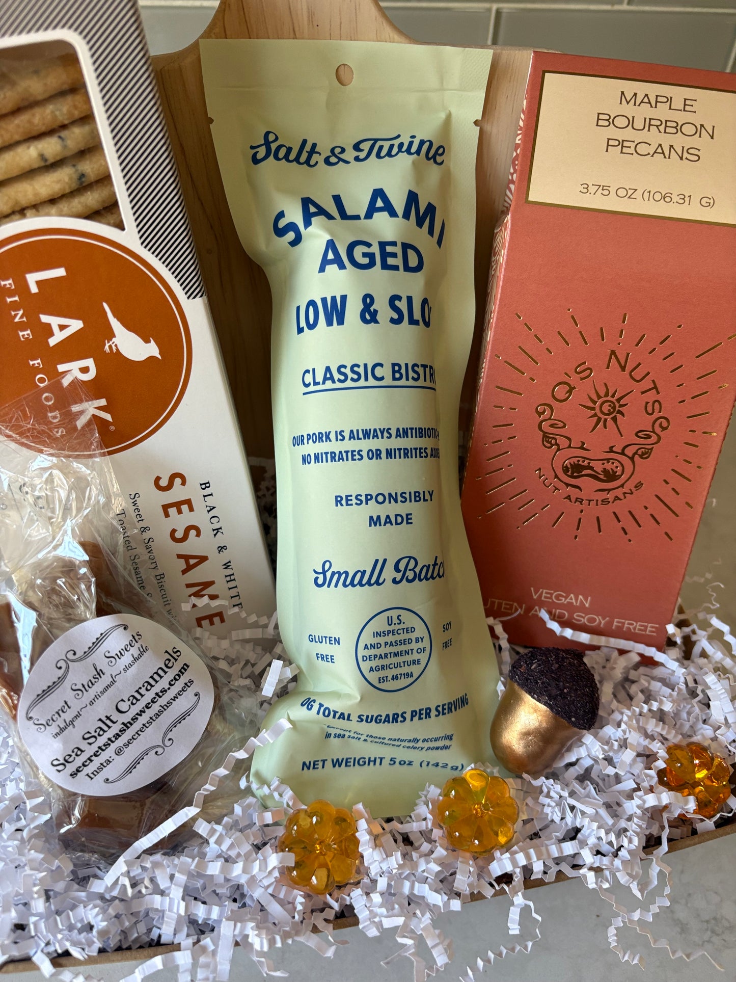 Just Add Cheese Charcuterie Gift Basket - Local MA Snacks & Board